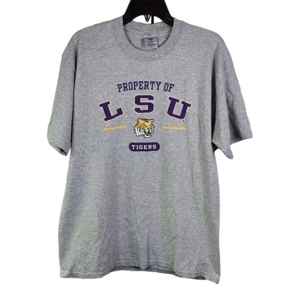 Property of LSU TIGERS Graphic T-Shirt College Football Basketball Sports XL - Picture 1 of 4